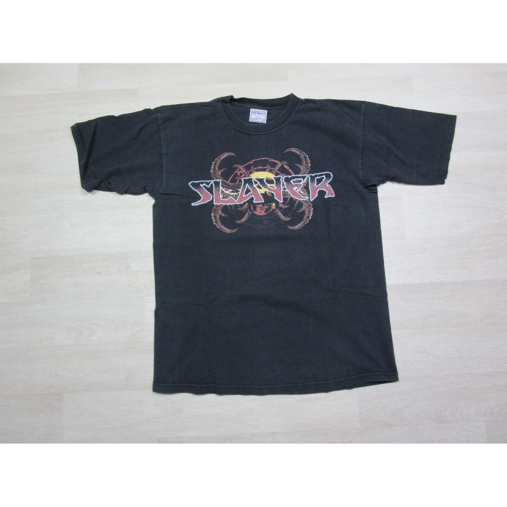 Vintage Slayer Band T Shirt (L) Y2K Horror Skulls 2000 Tour Graphic All Sport